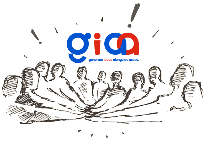 giaa - generate ideas alongside association. あなたと一緒にアイデアを生み出す集まり